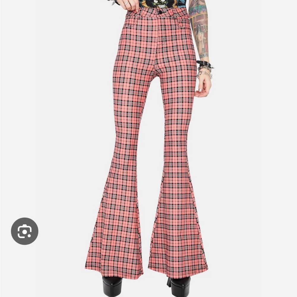 !La Bijou High Waisted Plaid Bell Bottoms Sold Out!!